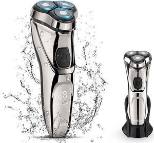 WELIRY Electric Razor for Men Electric shaver Mens for Shaving With Pop-up Trimmer Electric Rotary Shavers for Men Wet & Dry Cordless Waterproof USB Rechargeable