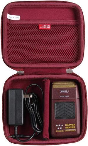 Hermitshell Hard Travel Case for Wahl Professional 8061100 8164 5Star Series Rechargeable Shaver Shaper Maroon