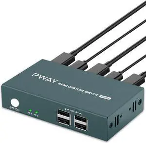 Steetek KVM Switch HDMI, 2 Port KVM Switch 4K@30Hz with 4 USB 2.0 Ports, HDMI KVM Switch 2 Computer 1 Monitor with Button Switch, USB KVM Switch with 2 HDMI and 2 USB Cables Steetek KVM Switch HDMI, 2 Port KVM Switch 4K@30Hz with 4 USB 2.0 Ports, HDMI KVM Switch 2 Computer 1 Monitor with Button Switch, USB KVM Switch with 2 HDMI and 2 USB Cables