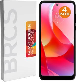 Moto G Power 2022 Screen Protector Tempered Glass 4 Pack by BRCS  9H Hardness Impact and Scratch Resistant Shatterproof Anti Fingerprint HD Clarity