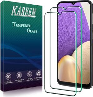 2 Pack KAREEN Screen Protector for Samsung Galaxy A32 5G Tempered Glass Anti Scratch 9H Hardnes Bubble Free Case Friendly