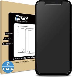 2 Pack Mothca Matte Glass Screen Protector for iPhone 12 Pro Max Anti-Glare & Anti-Fingerprint Tempered Glass Clear Film Case Friendly Bubble Free for iPhone 12 Pro Max 6.7-inch (2020)-Smooth as Silk