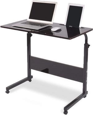 Duramex (TM) Adjustable Rolling Mobile Table 31.4" Portable Laptop Computer Stand Desk Cart Tray, Black