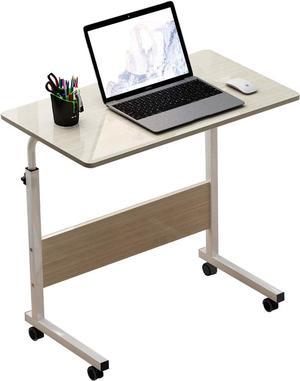 sogesfurniture Mobile Side Table 31.4 Inches Portable Laptop Computer Stand Desk for Bed Sofa, Oak BHCA-05#1-80MP