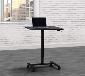 Studio Space 27" Mobile, Portable Laptop Desk Cart with Pneumatic Height Adjustments for Home Office & School, Black