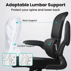 Office Chair, Ergonomic Desk Chair with Lumbar Support and Adjustable Armrests, Breathable Mesh Mid Back Computer Chair, Reclining Task Chair for Home Office Office Chair, Ergonomic Desk Chair with Lumbar Support and Adjustable Armrests, Breathable Mesh Mid Back Computer Chair, Reclining Task Chair for Home Office