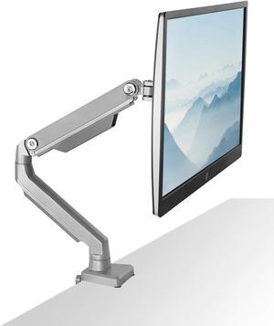 Mount-It! Single Monitor Arm Mount | Desk Stand | Full Motion Height Adjustable Articulating Mechanical Spring Arm | Fits 24 27 29 30 32 Inch VESA Compatible Computer Screen | C-Clamp and Grommet Base