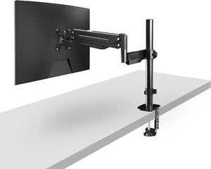 Premium Single Monitor Mount - Single Monitor Arm, Fully Adjustable Gas Spring Vesa Mount, Monitor Stand Desk Mount for Display up to 27 inch LCD Weight Capacity 17.6lbs Computer Monitor Mount MD8001