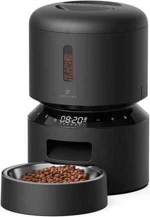 PETLIBRO Automatic Cat Feeder, Pet Dry Food Dispenser Triple Preservation with Stainless Steel Bowl & Twist Lock Lid, Up to 50 Portions 6 Meals Per Day, Granary for Small/Medium Pets