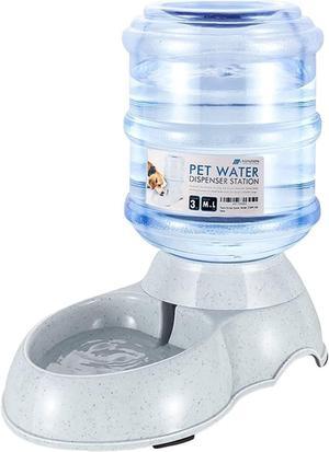 Flexzion Gravity Pet Water Dispenser Drinking Station for Dogs Cats (3 Gallon) Automatic Replenish Waterer for Small Large Breed Dog Cat Animal, Feeding Watering Fountain Supplies Bottle Dish Bowl