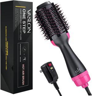 Hot Air Brush 4 IN 1 Hair Dryer Brush,One Step Hair Dryer & Styler & Volumizer & Hair Curler, Negative Ions Comb Straightener Salon/Curly Reduce Frizz/Static