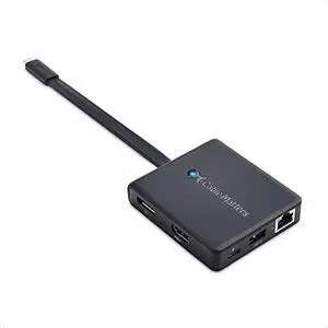Cable Matters 7-in-1 USB C Hub with Triple Display (HDMI, DisplayPort, VGA), 2X USB 3.0, Gigabit Ethernet, 100W Charging - Thunderbolt 4 /USB4 Compatible with MacBook Pro, Dell XPS, Surface Pro