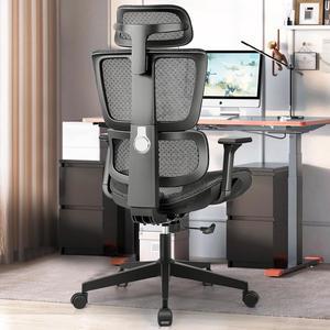 Primy Gaming Chair Ergonomic Office Chair, High Back Breathable Mesh Desk Chair with Adjustable Lumbar Support, Ergonomic Computer Chair Adjustable Swivel E-Sports Lifting Gamer Task Chair(Black)