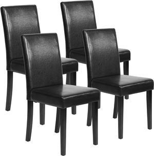 Dining Chairs Dining Room Chairs Parsons Set of 4 Dining Side Chairs for Home Kitchen Living Room (Black)