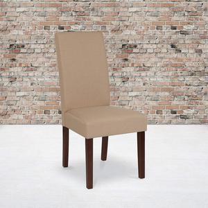 Flash Furniture 2-QY-A37-9061-BGE-GG 2 Pk. Greenwich Series Beige Fabric Parsons Chair