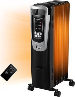 PELONIS Electric 1500W Oil Filled Radiator Heater with Safety Protection, LED Display, 3 Heat Settings and Five Temperature Settings. Perfect for for Home or Office