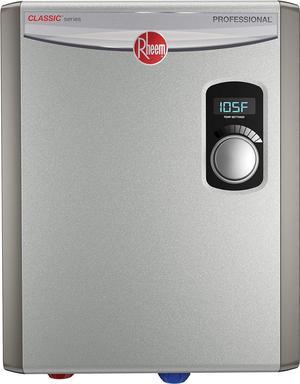 Rheem 240V 2 Heating Chambers RTEX-18 Residential Tankless Water Heater, Small Grey