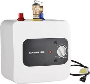 Camplux Pro ME15B Mini Tank Electric Water Heater Mini Hot Water Heater 1.3 Gallon with Cord Plug 1.44kW at 120 Volts