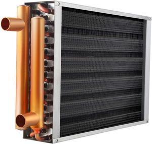 Water to Air Heat Exchanger 12x15 to 36x36 with 1 Copper Ports for Outdoor Wood Furnaces, Residential Heating and Cooling, and Forced Air Heating (HTL16x16)