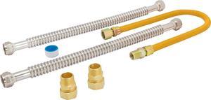 Eastman 48280 Gas Water Heater Installation Kit, Stainless Steel/Yellow