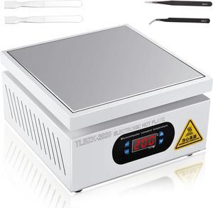 TLBZK 700W 110V Soldering Station Hot Plate, LED Microcomputer Electric Preheat Rework Heater Lab (200X200mm)