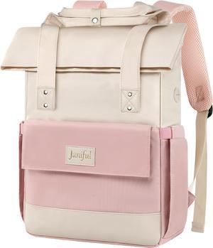 Janiful Laptop Backpack for Women,Work Teacher Tote Bag with USB charging Port,Anti Theft Pocket,Water Resistant Nurse Doctor Purse Bag,Travel College School Bookbag fit 15inch Notebook