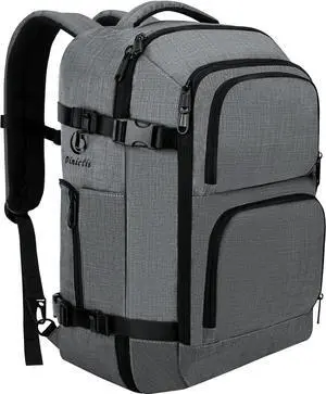 Dinictis 40L Travel Laptop Backpack for 17 Inch Notebook, Carry on Flight Approved Suitcase Backpack, Water Resistant Weekender Business Large Daypack for Men and Women-Dark Grey