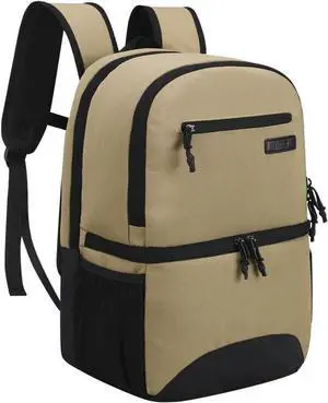 MIER 2 in 1 Insulated Cooler Backpack for Men Women Hiking Daypack with Lunch Compartment, Double Deck, Leakproof