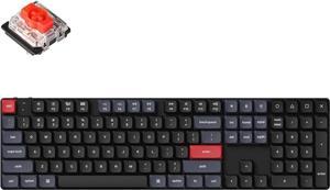 Keychron K5 Pro QMK/VIA Ultra-Slim Wireless Mechanical Keyboard, 108 Keys Custom Programmable Wired Keyboard with Low-Profile Gateron Red Switch, White LED Backlit PBT Keycaps for Mac Windows Linux