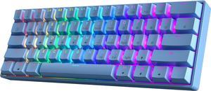 HK GAMING GK61 60 v3  Hotswap Mechanical Gaming Keyboard  61 Keys Multi Color RGB LED Backlit for PCMac Gamer  US Layout Blue Mechanical Black