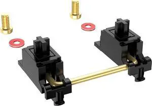 DUROCK Stabilizer V3, Screw in Stabilizers with 2u 6.25u 7u Wires, PCB Mount Keyboard Stabilizers for Mechanical Keyboards (V3 Black Gold 100% Kit)