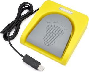 iKKEGOL USB Single Foot Switch Control One Key Customized Computer Keyboard Action Pedal HID Yellow