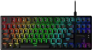 HyperX Alloy Origins Core - Tenkeyless Mechanical Gaming Keyboard, Software Controlled Light & Macro Customization, Compact Form Factor, RGB LED Backlit, Tactile HyperX Aqua Switch,Black
