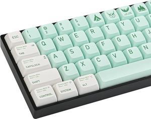 XDA PBT Key Cap, 139keys Dye Sublimation Forest Green Custome Key Cap Set for Cherry/Gatron MX switches 60 Percent/68/GK61 Gaming Mechanical Keyboard (Forest Green)