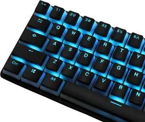 Happy Balls Keycaps PBT Backlit Doubleshot Cherry MX Pudding Keycap Set OEM Profile Translucent with Keycap Puller for US UK Layout 61 68 84 87 104 108 MX Switches Mechanical Keyboard(Black)