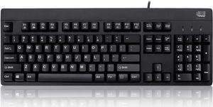 Adesso Easy Touch 630Ub, Antimicrobial Waterproof Keyboard (AKB-630UB),Black