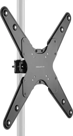 TV Pole Mount Fits 32 to 55 Screens Universal VESA 75x75 to 400x400 Full-Motion Tilt Swivel & Rotate Clamps to 1.1 - 1.96 Diameter Poles Ideal for Gazebos Trade Shows & POS