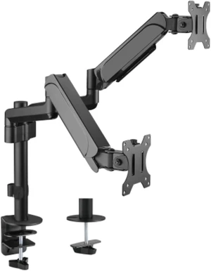 AnthroDesk Deluxe Gas Spring Dual Monitor Stand, Heavy Duty Mount Arms for Two 17''-32'' LED/LCD Computer Monitors (Black-Dual-Mount) AnthroDesk Deluxe Gas Spring Dual Monitor Stand, Heavy Duty Mount Arms for Two 17''-32'' LED/LCD Computer Monitors (Black-Dual-Mount)