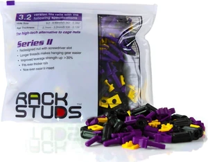 Rackstuds - P100 Rack Mount Solution II, Quick-Fit Cage Nut & Screw Replacement, Secure Server Rack Hardware Mount Kit, Purple Rack Stud for 19" Square Punched Vertical Rail, 3.2mm/0.126", 100-Pack Rackstuds - P100 Rack Mount Solution II, Quick-Fit Cage Nut & Screw Replacement, Secure Server Rack Hardware Mount Kit, Purple Rack Stud for 19" Square Punched Vertical Rail, 3.2mm/0.126", 100-Pack
