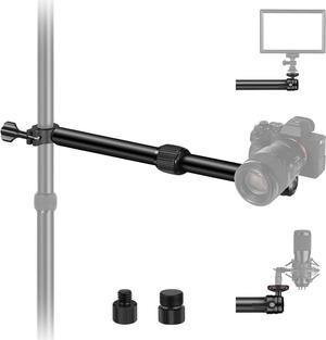 NEEWER Tabletop Overhead Camera Mount Arm, 11.8"-20"/30-51cm Telescopic Extension Arm for Desk Stand with Ball Head Mount 1/4" 3/8" 5/8" Screws for Webcam Camera LED Ring Light Microphone, DS001