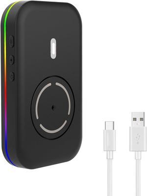 NYIEFADA Mouse Jiggler, 100% Undetectable Mover RGB ON/Off Time Adjustable USB-C Automatic Mouse Simulator Shaker Keeps Computer Active Random Movement(No Software Required)