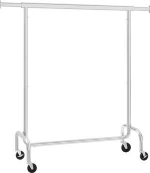 SONGMICS Clothes Rack, Heavy-Duty Garment Rack, 286.6 lb Load Capacity, Clothing Rack, Silver UHSR11S