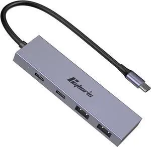 USB C Hub, 4 Port 10Gbps USB C to USB Adapter USB 3.1 Hub GEN2, USB C Splitter Thunderbolt 3 Compatible, PD100W Powered USB C Hub, USB-C Hub for Laptop, Mobile, Tablet, PC