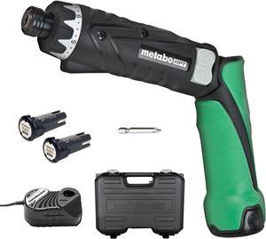 Metabo HPT Cordless Screwdriver Kit, 3.6V, Lithium Ion Batteries - 2, Dual Position Handle, LED Light, 21 Clutch Settings, Lifetime Tool Warranty (DB3DL2)