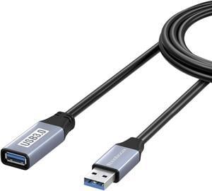 BlueRigger USB 3.0 Extension Cable (10FT/3M, Active, 5 Gbps, Type A Male to Female Adapter Cord) - Long USB Repeater Extender for VR Headset, Printer, Hard Drive, Flash Drive, Keyboard, Mouse, Xbox