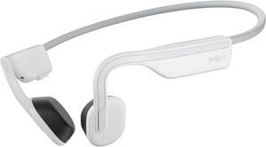 Shokz (AfterShokz) OpenMove - Open-Ear Bluetooth Sport Headphones - Bone Conduction Wireless Earphones - Sweatproof for Running and Workouts, with Sticker Pack (White)