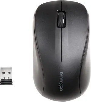 Kensington Silent Mouse-for-Life Wireless USB Mouse - Black (K72392US),1.5" x 2.4" x 4.3"
