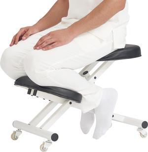 Master Massage Ergonomic Metal Foldable Posture Kneeling Chair for Office Metal Folding Kneeling Posture Chair for Home and Office-Posture Correction Stool-Improve Your Posture