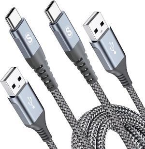 sweguard USB C Cable Fast Charge 3.1A [2 Pack, 6ft],iPhone 15 16 pro max Type C Charging Cable Nylon Braided Compatible with Samsung S24 S23 S22 S21 S10A72 A53 A52,Note 20 10, Pixel,LG,Moto etc-Grey