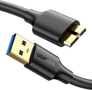 UGREEN Micro USB Cable USB 3.0 A to Micro B Male Cable Charging and Data Sync Cord compatible with External Hard Drive, Samsung Galaxy S5, Note 3, HDD, WD My Passport Drive, WD Elements Drive and More